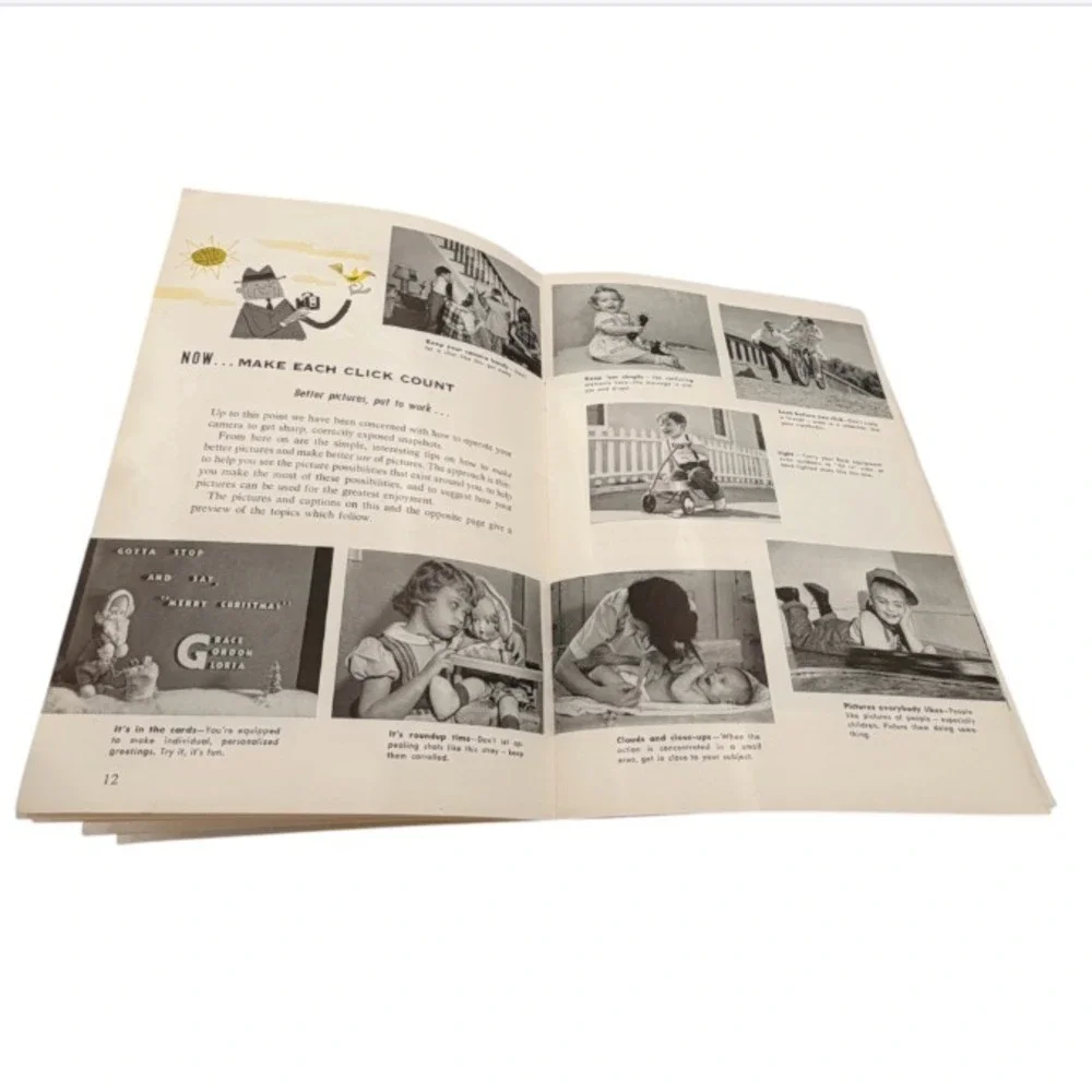 Vintage Kodak Brownie Hawkeye Flash Camera Guide Booklet Snapshots Manual 1950s